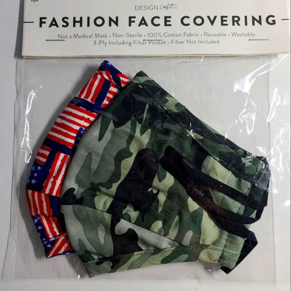 Adult Fasion Face Covering Camouflage American Flag 🇺🇲